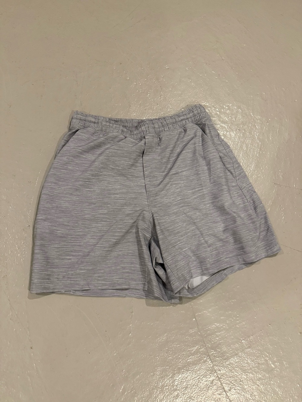 lululemon athletica Heathered Light Gray Men's Athletic Shorts
